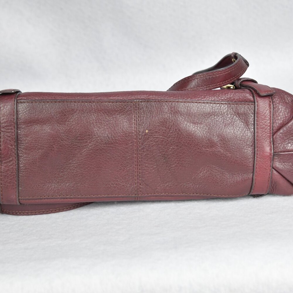 Etienne Aigner Burgundy Leather Shoulder Bag - Picture 8 of 9